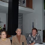 Luciano Chinese con Alan Jones e la moglie nella casa studio di Luciano Chinese