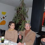Luciano Chinese con Alan Jones e la moglie a pranzo nella csa studio di Luciano Chinese